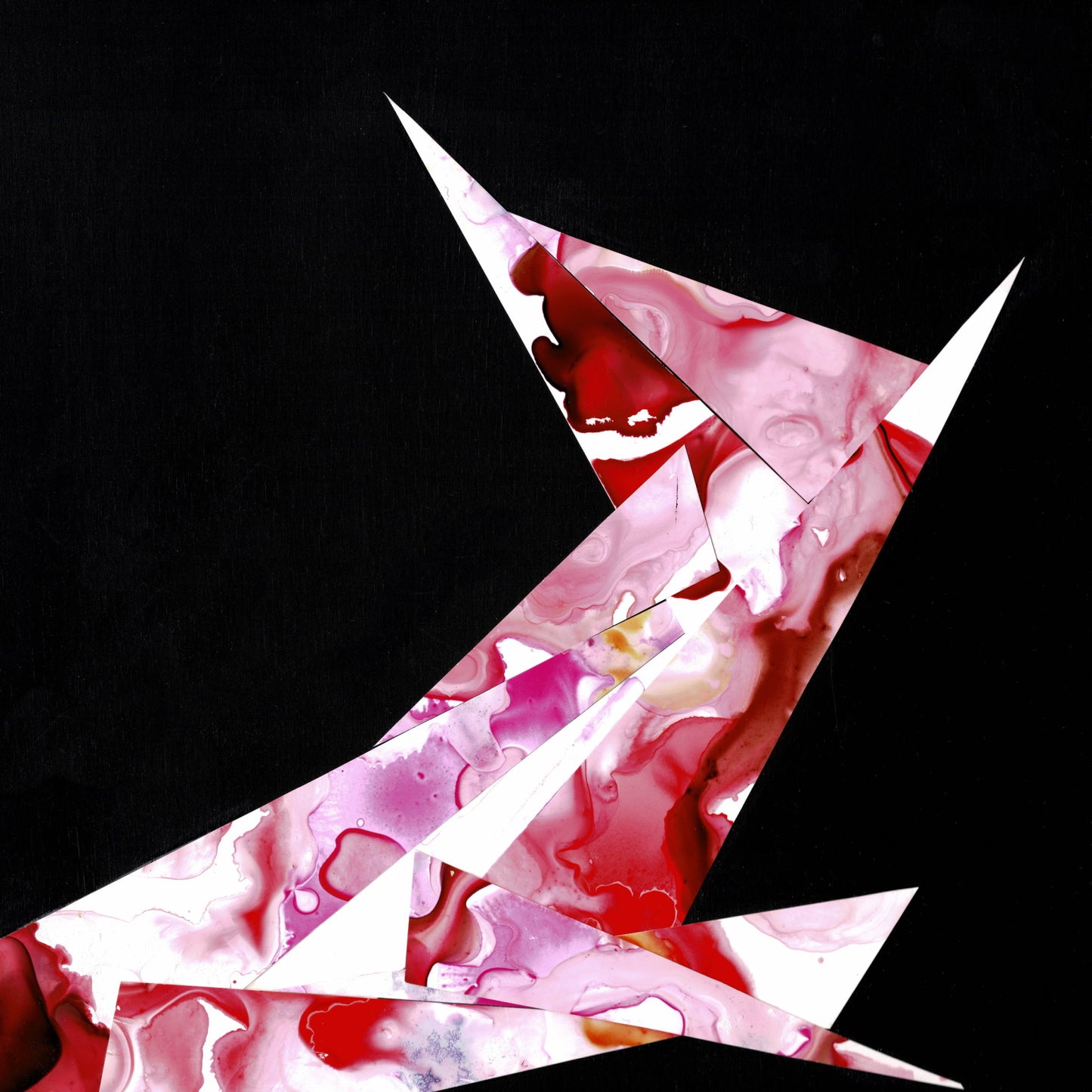 Abstract-Artwork-by-Sung-Lee-Happy-Series-Origami-Two-Original-Painting-on-Timber-Board