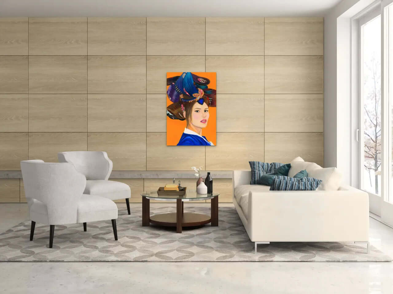 Abstract-Artwork-by-Sung-Lee-Lost-Identity-Felice-White-Lounge-Chromaluxe-Limited-Edition-Print-Australia