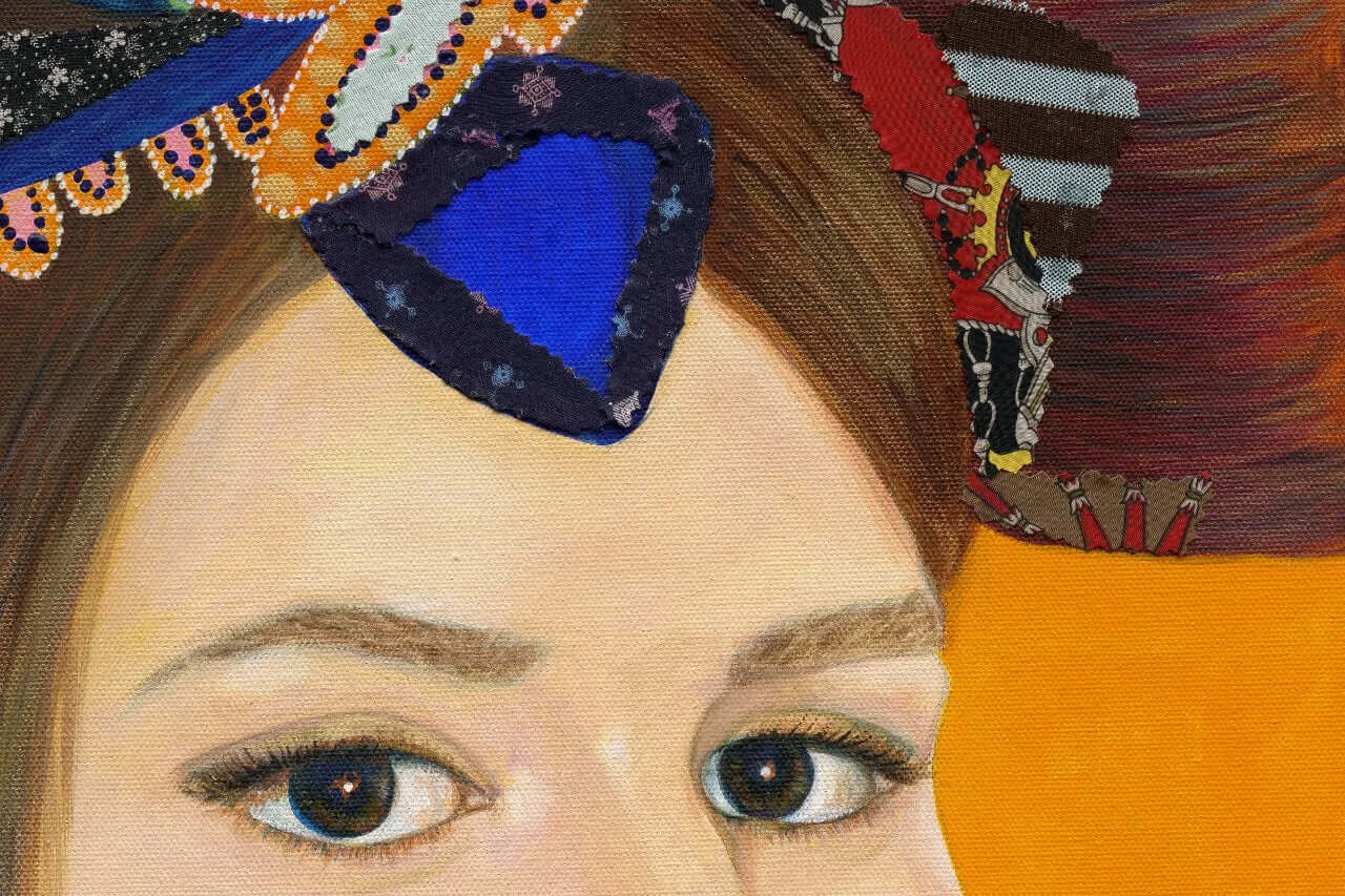 Abstract-Artwork-by-Sung-Lee-LostIdentity-Felice-Love-Seat-Original-Canvas-Painting-Detail