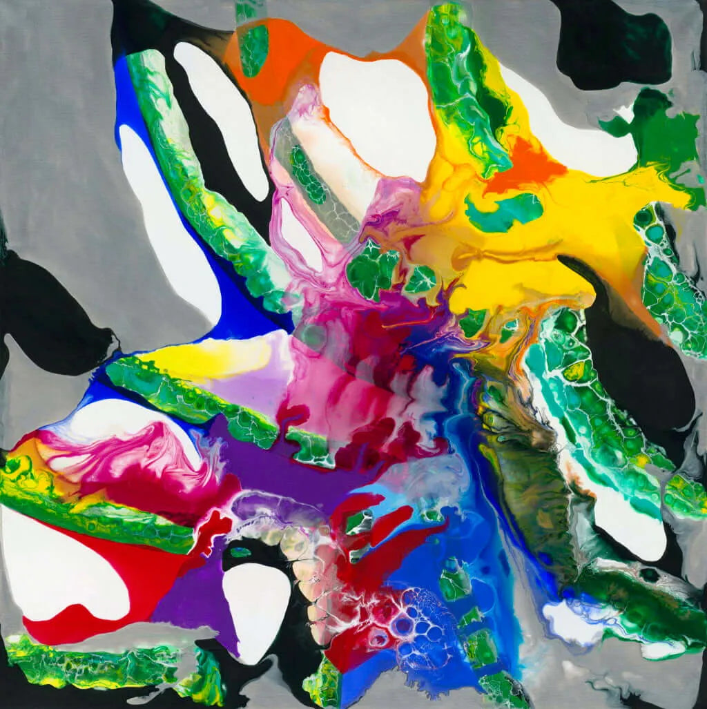 Abstract-Artwork-by-Sung-Lee-Map-of-Pain-Original-on-canvas-Australia