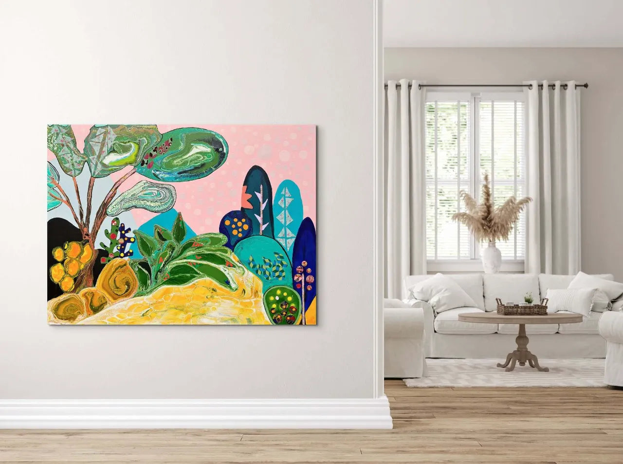 Abstract-Artwork-by-Sung-Lee-Nature-Series-Forest-Wonderland-Hallway-Chromaluxe-Limited-Edition-Print