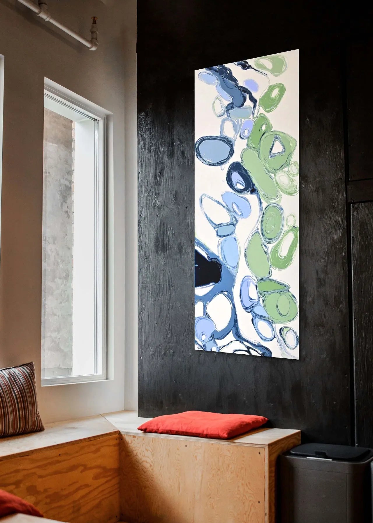 Abstract-Artwork-by-Sung-Lee-Nature-Series-Snowy-River-One-Original-Canvas-Painting