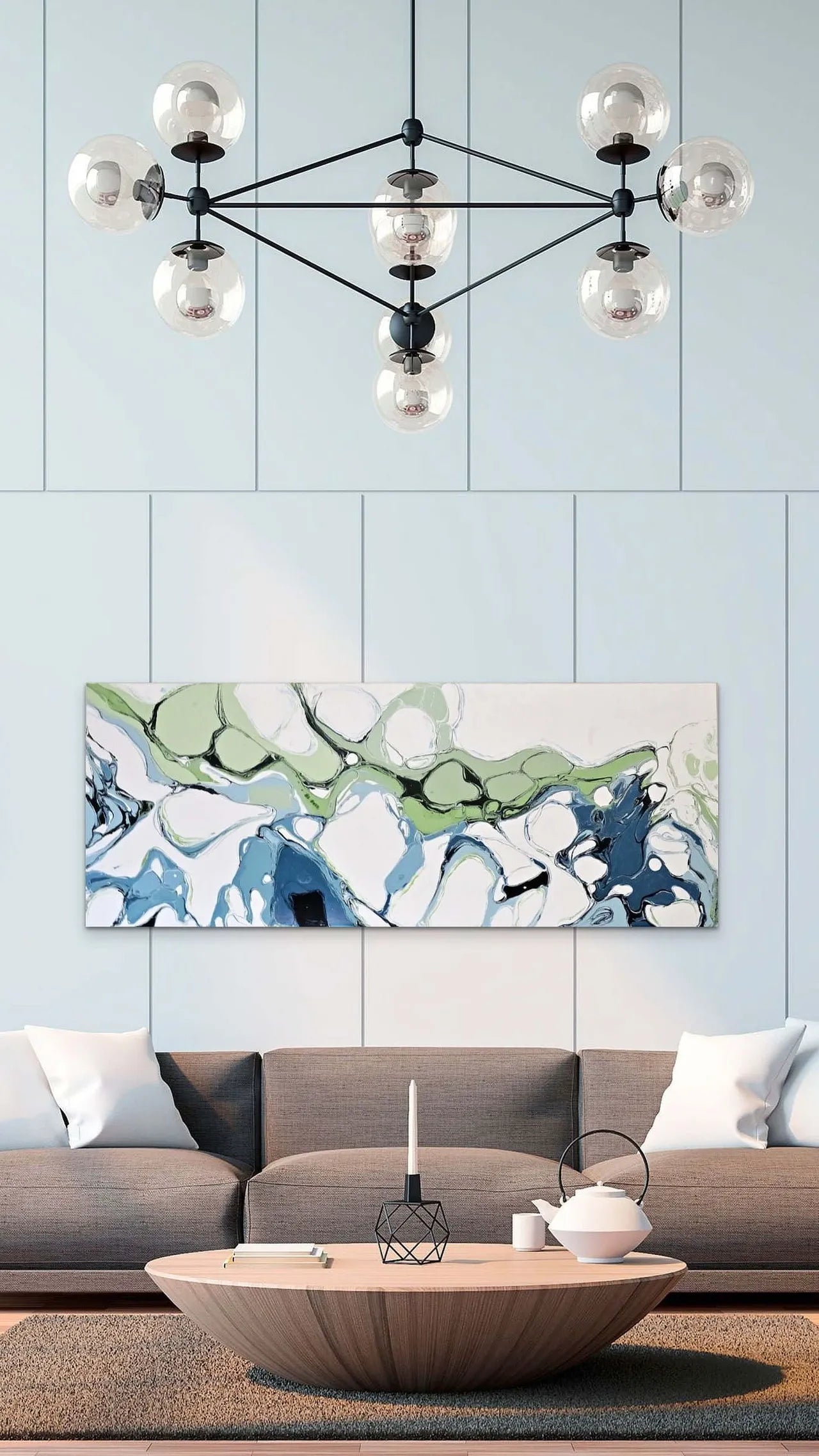 Abstract-Artwork-by-Sung-Lee-Nature-Series-Snowy-River-One-Original-Painting-on-canvas