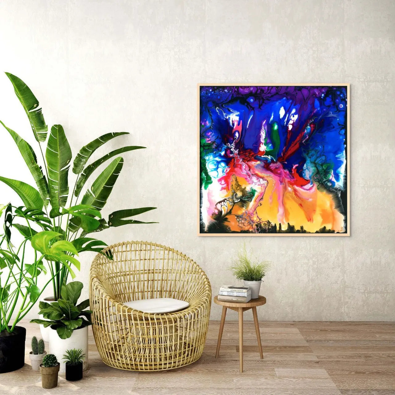 Abstract-Artwork-by-Sung-Lee-Nature-Series-Starry-Night-Chromaluxe-Limited-Edition-Print-Australia