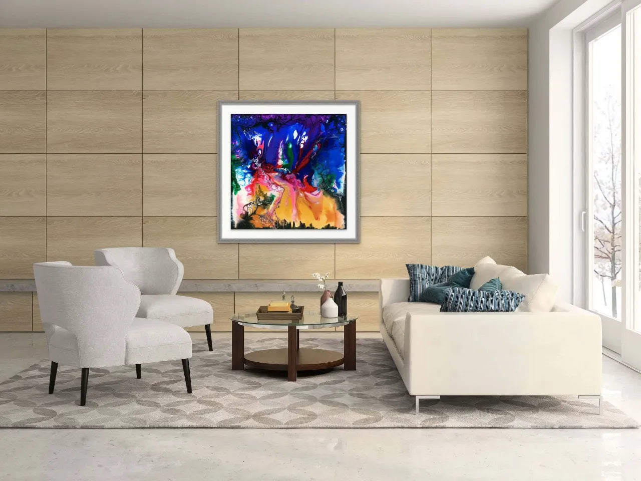 Abstract-Artwork-by-Sung-Lee-Nature-Series-Starry-Night-Giclee-Limited-Edition-Print-Australia