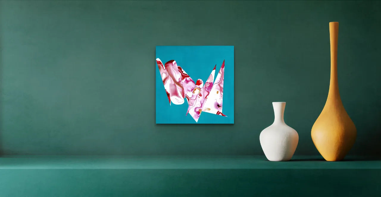 Abstract-artwork-by-sung-lee-Australia-original-mixed-media-on-board-origami-one-pots