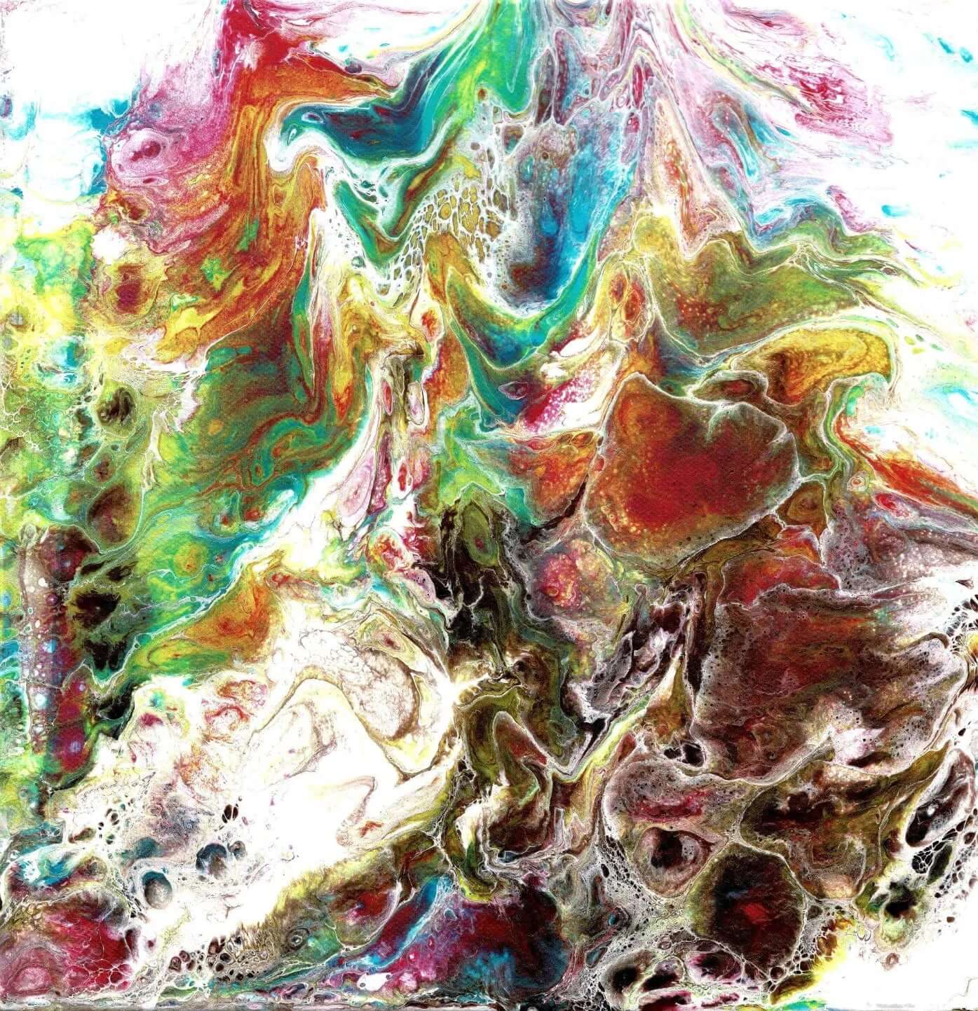 Happy Series Bubble Gum Two (Original abstract painting on canvas)