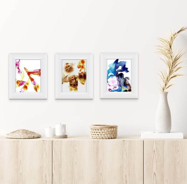 decor-abstract-art-australia - Happy Series Orange (Original abstract painting on Yupo)-Small Artwork -limited edition print