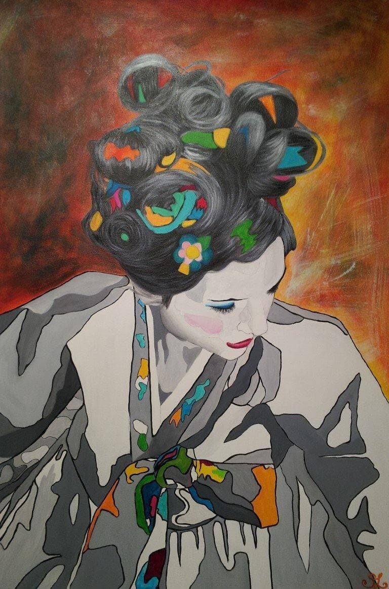 decor-abstract-art-australia - Lost Identity Katie #2 (Original abstract painting on canvas)-Lost Identity -limited edition print