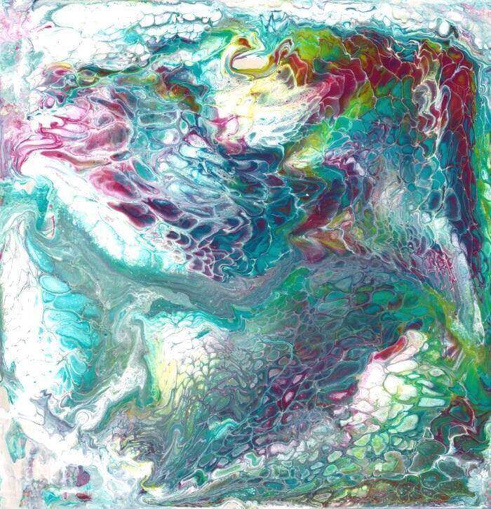 decor-abstract-art-australia - Nature Series Snake Skin (Original abstract painting on timber)-Small Artwork -limited edition print