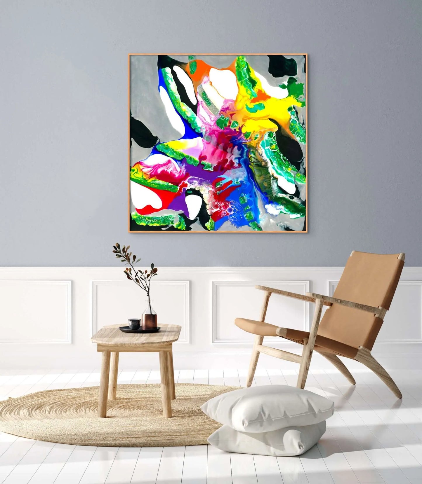    Abstract-Artwork-by-Sung-Lee-Map-of-Pain-Chromaluxe-Limited-Edition-Print-Australia-chair