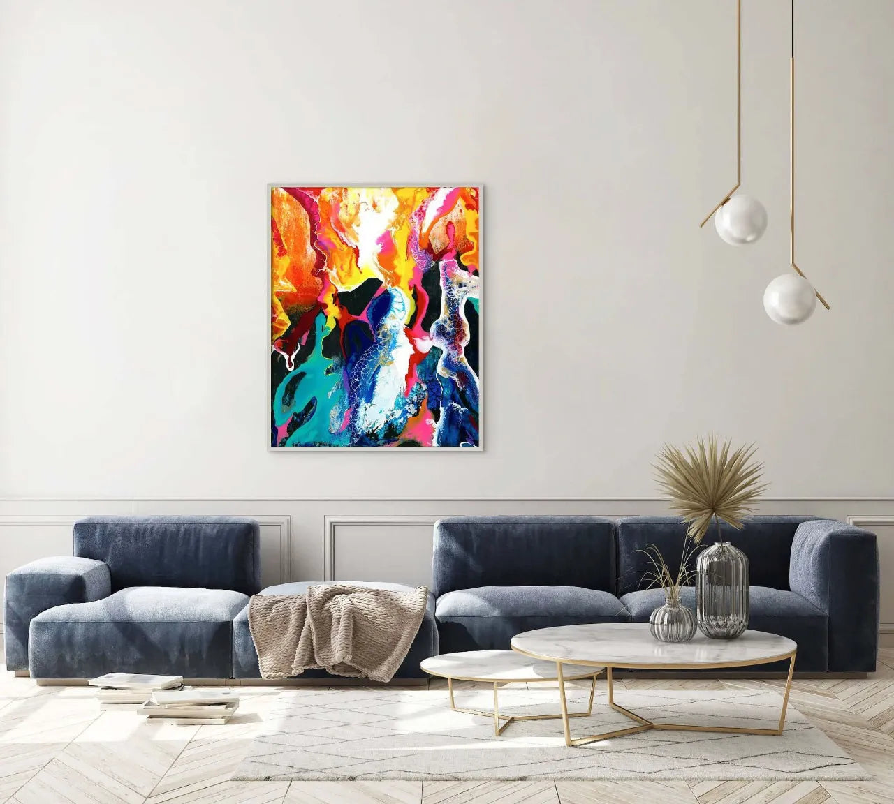 Abstract-Artwork-by-Sung-Lee-Movement-Colours-of-Pain-Canvas-Painting-Large-Blue-Lounge