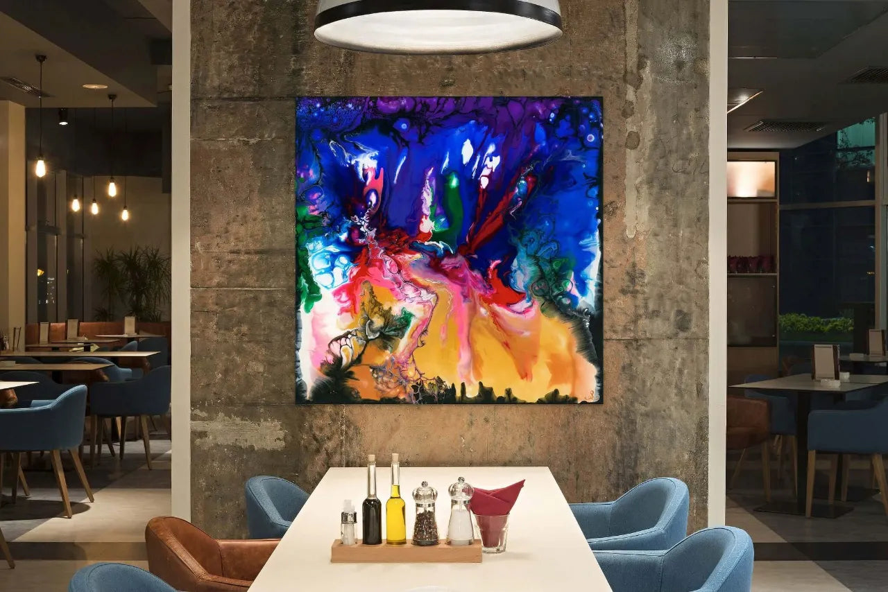 Abstract-Artwork-by-Sung-Lee-Nature-Series-Starry-Night-Canvas-Limited-Edition-Print-Australia-Restaurant