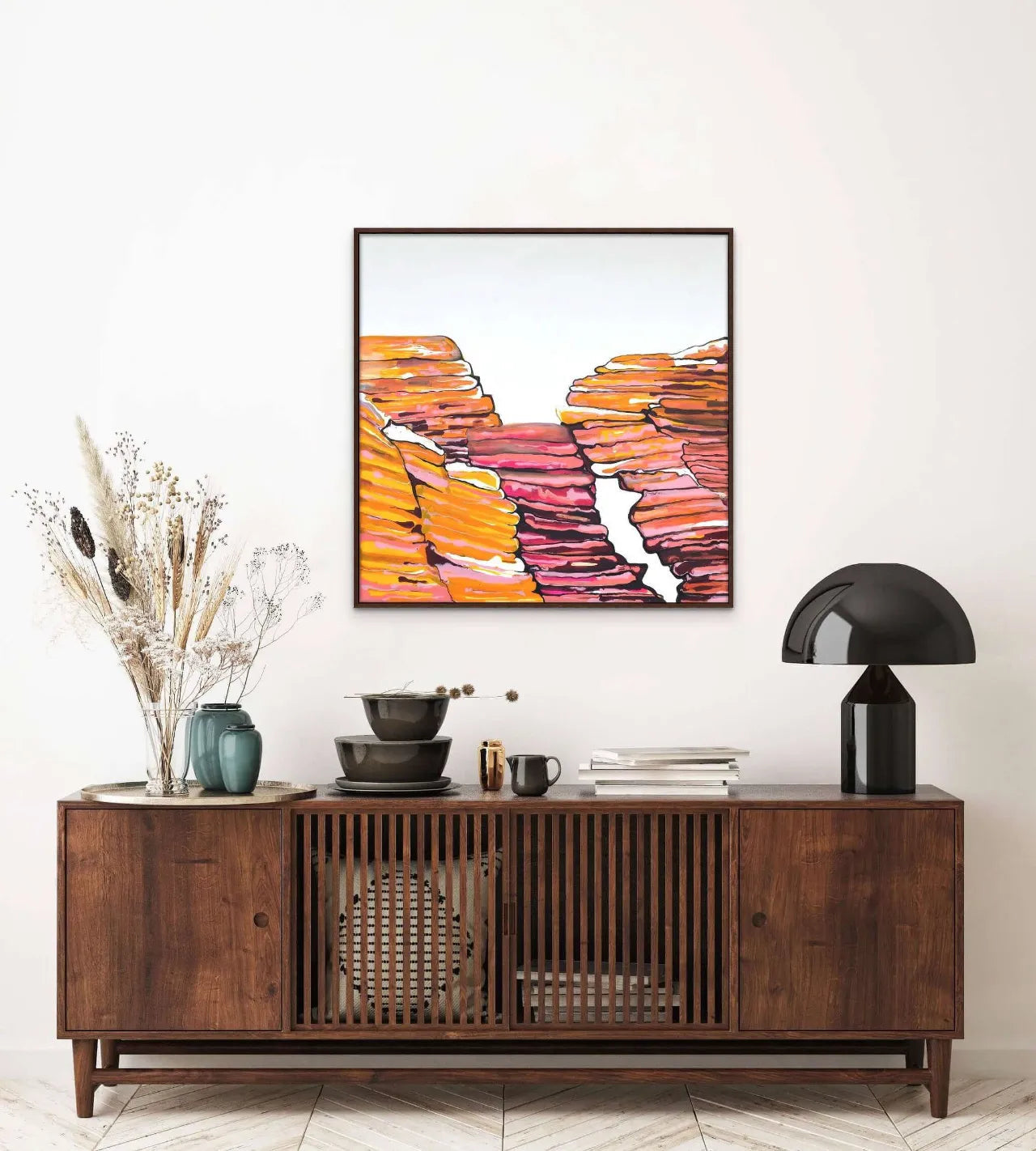 Abstract-Artwork-by-Sung-Lee-Pancake-Rocks-Chromaluxe-Limited-Edition-Print-Cabinet