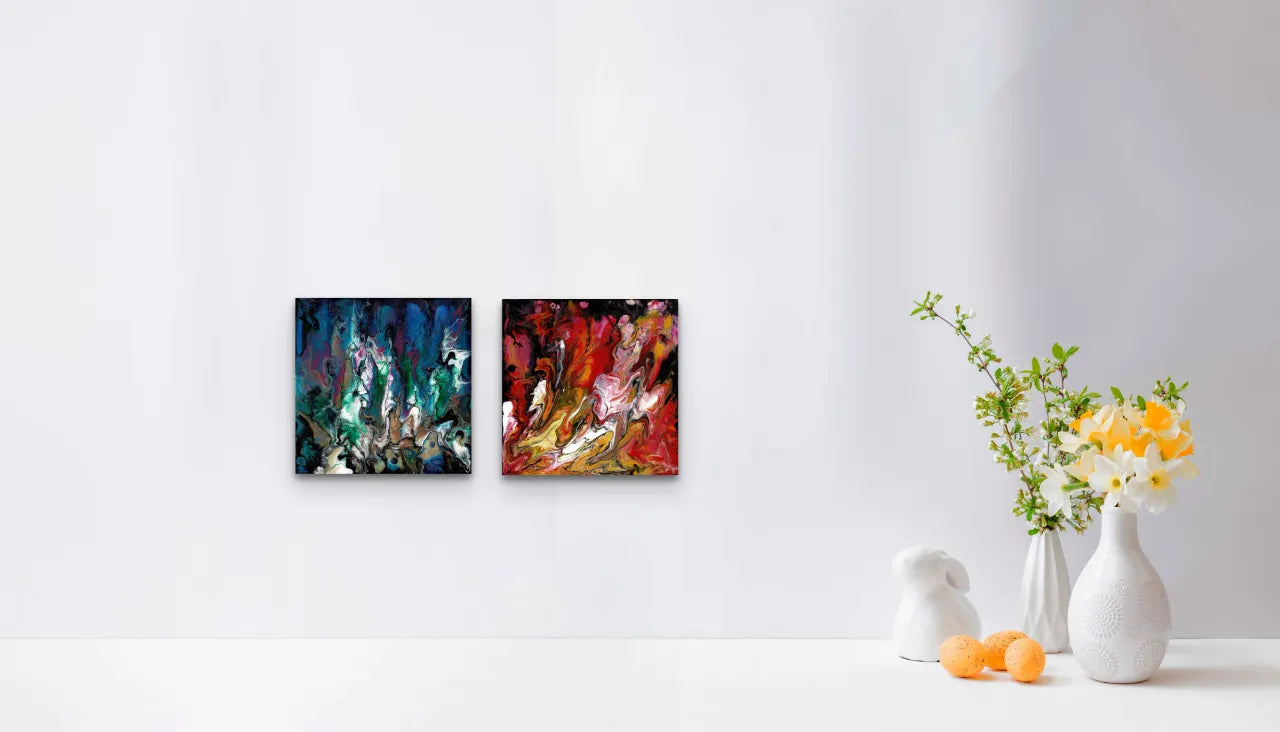 Abstract-artwork-by-sung-lee-Australia-original-acrylic-canvas-paua-shell-flowers