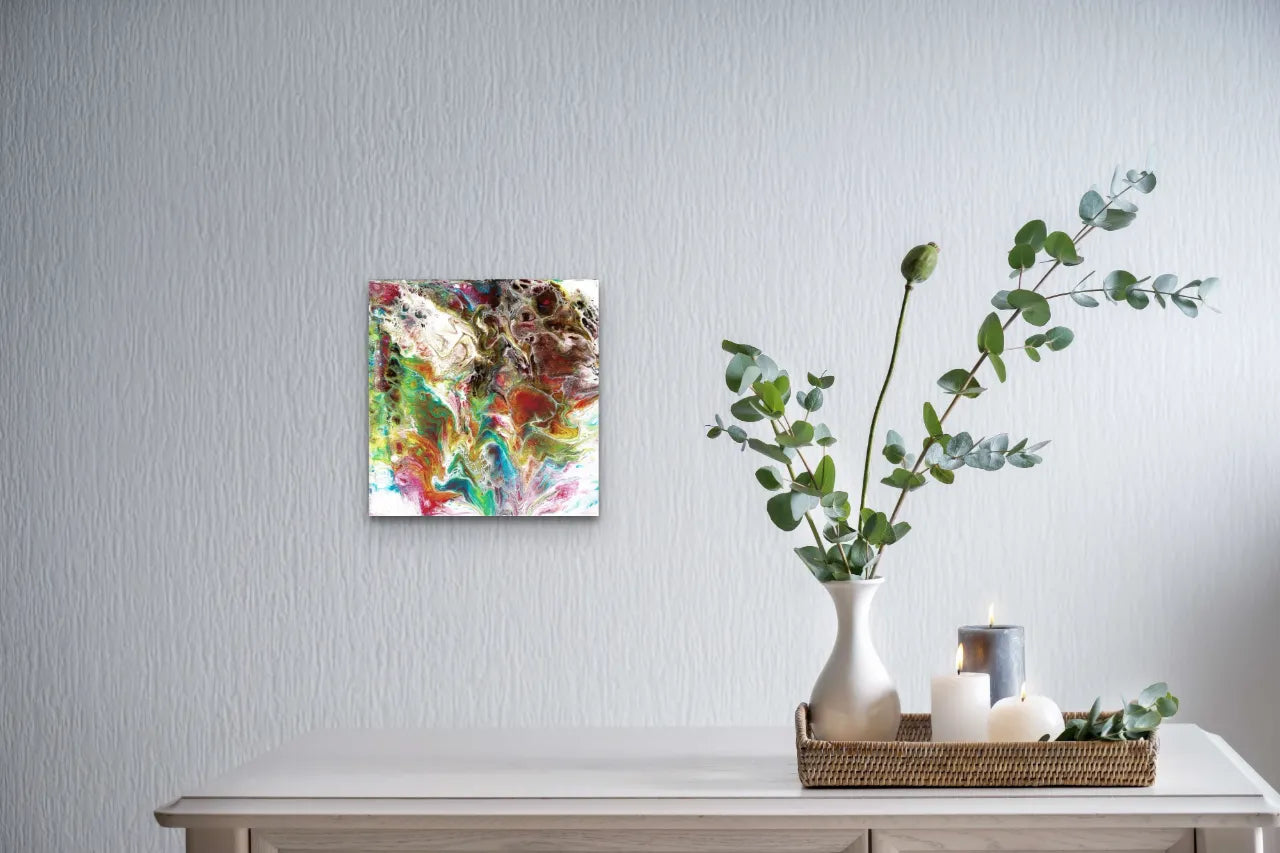 Abstract-artwork-by-sung-lee-Australia-original-mixed-media-on-canvas-bubble-gum-two-plant